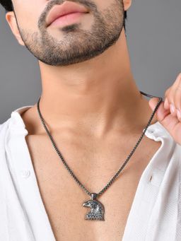 Voylla - Eclipse Majestic Eagle Black Mens Pendant