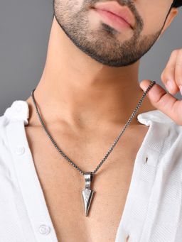 Voylla - Eclipse Stylish Statement Black Mens Pendant