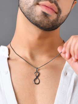 Voylla - Eclipse Statement Infinity Black Mens Pendant