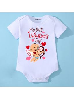 KNITROOT - Valentine Theme Half Sleeves Printed Onesie