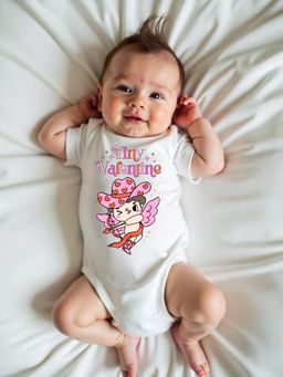KNITROOT - Valentine Theme Half Sleeves Printed Onesie
