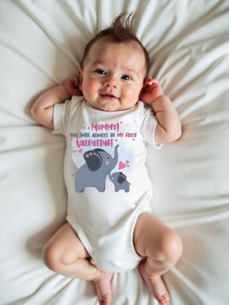 KNITROOT - Valentine Theme Half Sleeves Printed Onesie