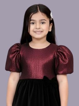 Lil Drama - Glam up Girls Party Maroon Top
