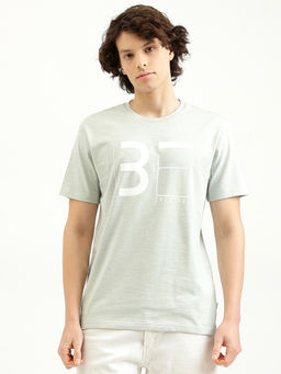 United Colors of Benetton - Green Relaxed Fit Crew Neck Printed T-Shirt