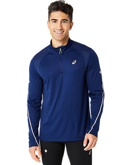 ASICS - Activewear Blue Road Lite-Show 1/2 Zip Top T-Shirt