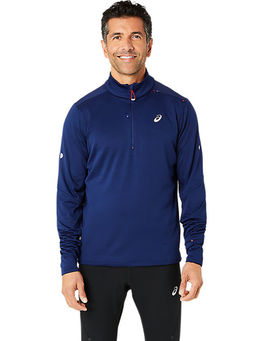 ASICS - Activewear Blue Road Winter 1/2 Zip Mid Layer T-Shirt