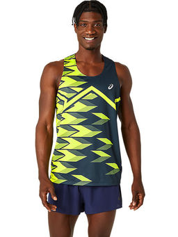 ASICS - Activewear Blue Light Printed Singlet Tank