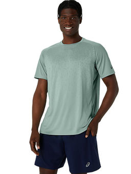 ASICS - Activewear Blue Actibreeze Jacquard Ss Top T-Shirt