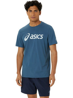 ASICS - Activewear Blue Soild T-Shirt