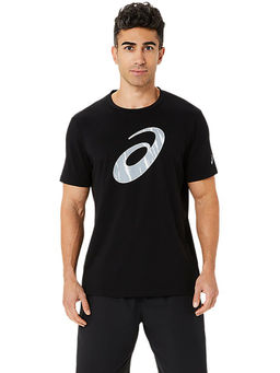 ASICS - Activewear Black Seasonal Logo Graphic Ss Top T-Shirt