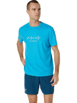 ASICS - Activewear Blue Men Classic Solid T-Shirt