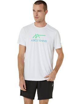 ASICS - Activewear White Men Court Printed T-Shirt
