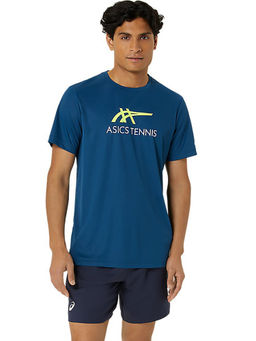 ASICS - Activewear Blue Men Court Printed T-Shirt