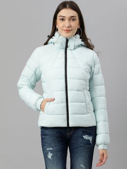 WOODLAND - Women Blue Hooded Jackets