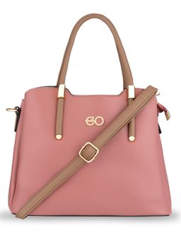 E2O - Classy Baby pink Solid Satchel Handbag For Women's