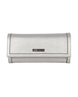 ESBEDA - Silver Small Size Solid Holo Trifold Wallet