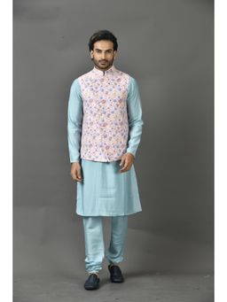 Simaaya - Premium Quality Silk Made Nehru Jackets for Men- Pink