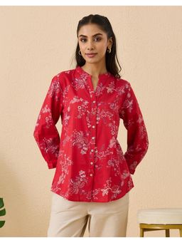Fabindia - Red Cotton Printed Tunic