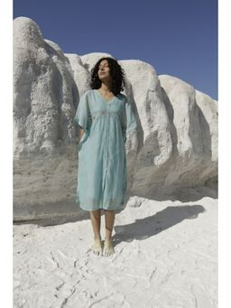 Tatwa Designs - Teal Blue Kaftan Dress (Set of 2)