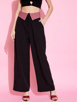 KASSUALLY - Straight Fit Color Block Pant