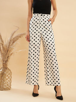 KASSUALLY - Black White Front Button Pant