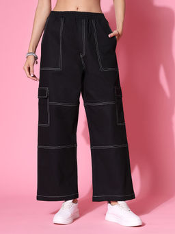 KASSUALLY - Straight Fit Pant with Contrast Stitch