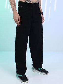 HIGHLANDER - Men Black Cotton Solid Jeans