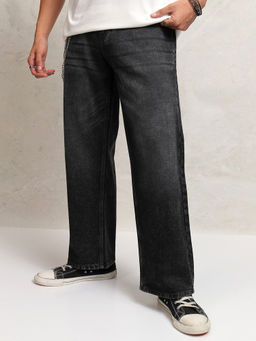 HIGHLANDER - Dark Grey Cotton Solid Jeans