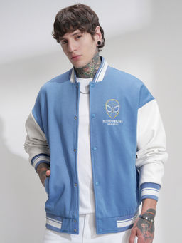 HIGHLANDER - Marvel Spider-Man Men Blue Oversized Varsity Jacket