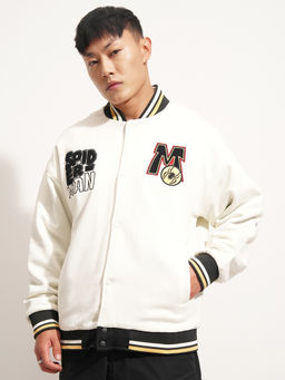 HIGHLANDER - Marvel Spiderman Men White Oversized Varsity Jacket