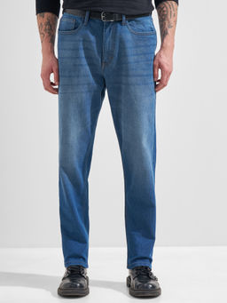 HIGHLANDER - Men Blue Cotton Blend Solid Jeans