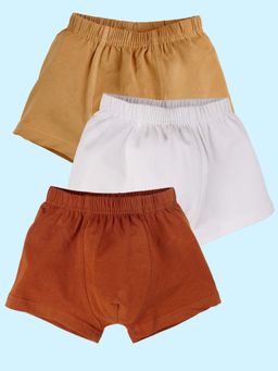 KiddoPanti - Boys Multi-Color Solid Trunks (Pack of 3)