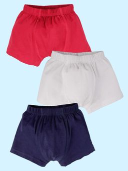 KiddoPanti - Boys Multi-Color Solid Trunks (Pack of 3)