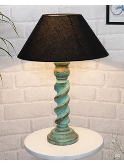 Homesake - Rope Algae Bedside Table Lamp Black Shade