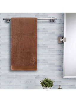 Maspar - Colorart 550GSM Embedded Stripe Solid Aero Brown Bath Towel