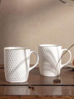 Twig & Twine - Astrid Pack of 2 Diamond White Mugs