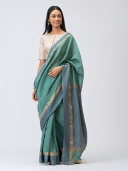 Fabindia - Cotton Silk Maheshwari Textured Sari