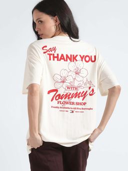 Tommy Hilfiger - Beige Relaxed Fit T-Shirt