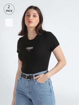 Tommy Hilfiger - Black Slim Fit T-Shirt (Set of 2)