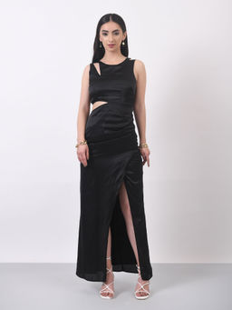 Attic Salt - Classic Cut-Out Black Dress