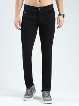 Monte Carlo - Men Solid Regular Fit Black Jeans