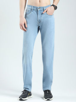 Monte Carlo - Men Solid Regular Fit Blue Jeans