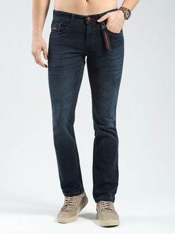 Monte Carlo - Men Solid Regular Fit Blue Jeans