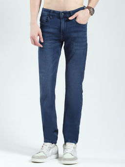 Monte Carlo - Men Solid Regular Fit Navy Blue Jeans