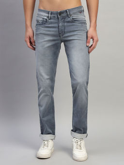 Cantabil - Men Solid Blue Ultra Narrow Fit Casual Jeans