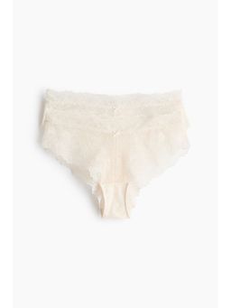 H&M - Women White 2-Pack Lace Hipster Briefs