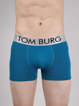 Tom Burg - Men Teal Solid Trunk with Ultrasoft Waistband