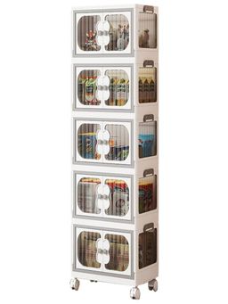 House of Quirk - 5 Layer Storage Box Wardrobe Multiple Compartments for Clothes Bags - White