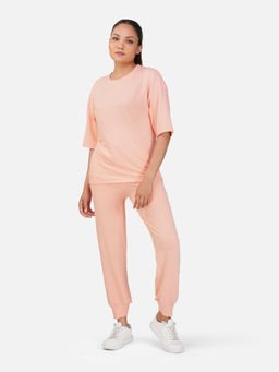 Wear Jukebox - Cloud Comfort Peach T-Shirt with Joggers (Set of 2)