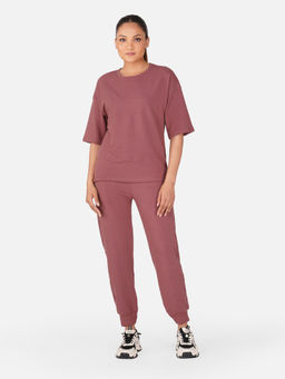 Wear Jukebox - Cloud Comfort Mauve T-Shirt with Joggers (Set of 2)